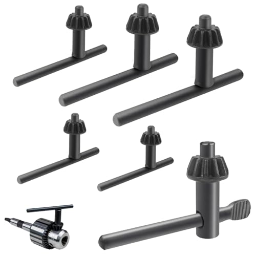 Lot de 6 clés de mandrin 4/6/10/13/16/20 mm - Clé de serrage universelle - Mandrin à couronne dentée - Clé pour mandrin à couronne dentée - Perceuse à...