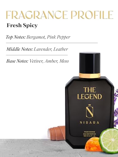Image of Nisara Dare To Dream & The Legend Perfume for Men and Women (Pack of 2*!00 ml) | Fruity Floral Woody Aromatic Amber Fragrance | with Musk, Vanilla & Vetiver Notes | Long Lasting EDP Scent.