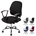 Fundas para sillas Oficina Cubierta de la Silla Fundas Elástica Funda Elástica para Silla Removible Modernas Estilo Simplista Funda de Silla Funda Universal para Silla giratoria (Negro, 1)