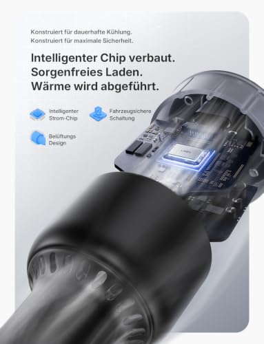 LISEN 136W 3 in1 Zigarettenanzünder Schnellladen USB C 100W & 36W PD3.2 AVS – Ansicht 6