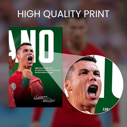 Image of Posternet Al Nassr Football Club Wall Poster, Yellow, 90 x 60 cm, Glossy Paper, Modern Style (PORTUGAL)