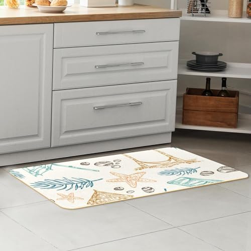 Alfombra de cocina para pasillo y cuarto de lavado con motivos de playa 7