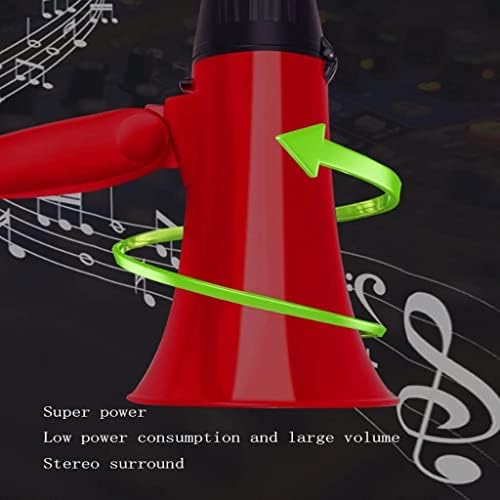 Megaphones Handheld Megaphone Rechargeable Compact Bullhorn Speaker with Foldable Handle Volume Adjustable Cheerleading Use Trumpet Clearer