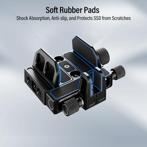Sirui SSD Mount Bracket, SSD Holder with Cold Shoe and USB-C Cable Clamp for Samsung T7 T5, for SanDisk, Compatible with Camera Cage for BMPCC 4K 6K, for Z Cam E2, for Sigma fp, AM-ST9 - image 8