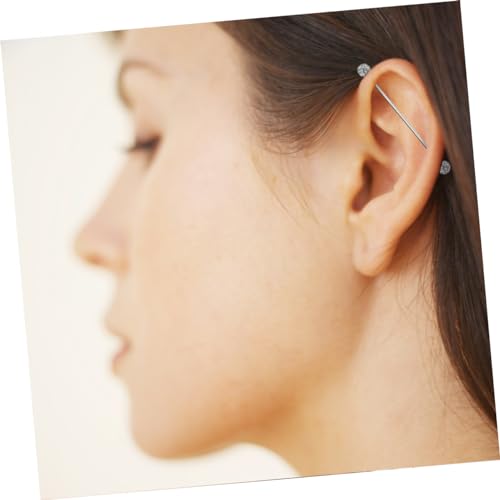 Pendientes de acero inoxidable para piercing de barra y flecha en joyería moderna 3