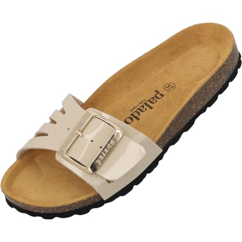 Palado Pantoletten Damen Malta EGS Vent – bequeme Sandalen Made in Spain - Hausschuhe mit dämpfendem Kork-Fußbett - eleg...