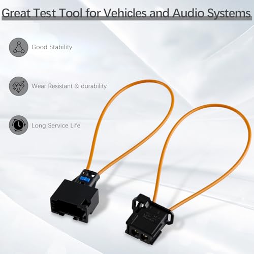 Velidy 2 PCS Fiber Most Optical Optic Loop Bypass Male Female Adapter for Benz Audi Mercedes BMW VW Porsche