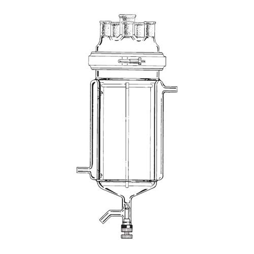 Kimble Chase K614110/5005 Jacketed Reaction Flask, 45/50 Center Taper