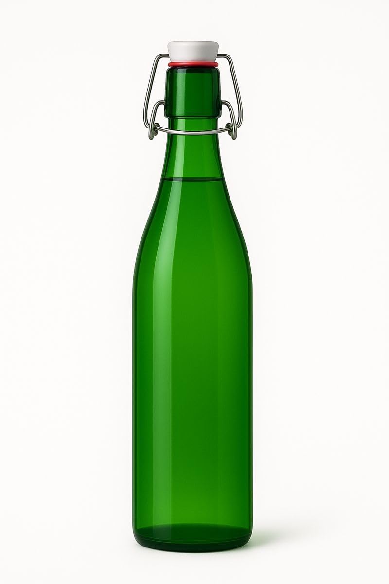Silica Glass Bottle with Flip Cap, 1 Litre (Green, 1- Piece)-image-36