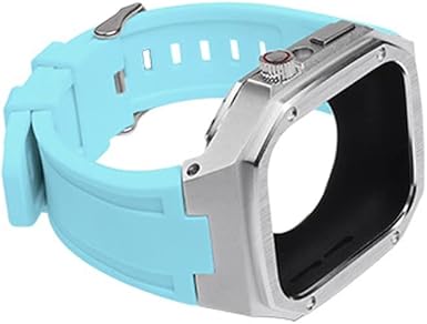 kavju modification kit silicone strapmetal case for apple watch band 45mm 40mm 41mm 44mm watchband for iwacth 8 7 se 6 5 4 mod bracelet color 10mm