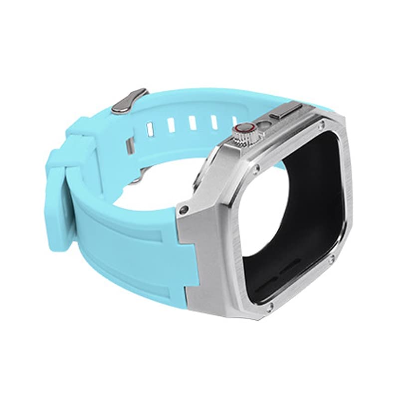 Kit de modification anti choc en métal et silicone pour boîtier Iwatch 44mm