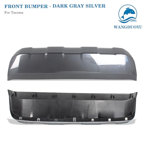 Image of Front Bumper Lower Valance Panel Skid Plate Black Compatible with 2016-2023 Toyota Tacoma - Replaces Part 53911-04210 TO1095205 (Magnetic Gray)