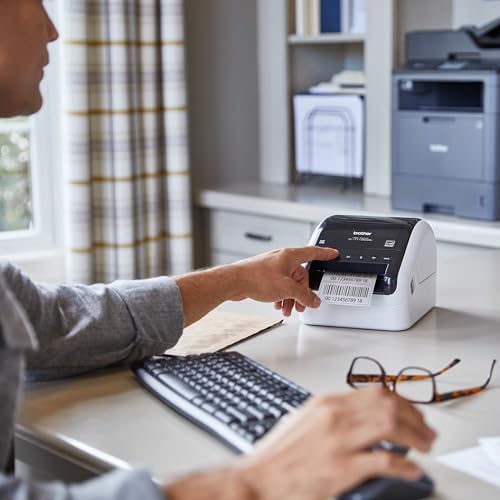 Image of Brother QL-1110NWBC Wide Format, Postage and Barcode Professional Thermal Label Printer with Wireless Connectivity (Renewed Premium) (Refurbished)