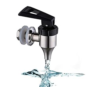 finoki Drankdispenser, tapkraan, 304 roestvrij staal, vervangende waterkraan, draaistapkraan voor biervat en gals.