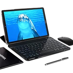 GOODTEL 10 Zoll Tablet 4GB RAM 64GB ROM, Android 10, WiFi, Bluetooth, Dual Kamera, SD Slot, Keine SIM-Karte, mit Tastatur und Maus, G2 Tablette