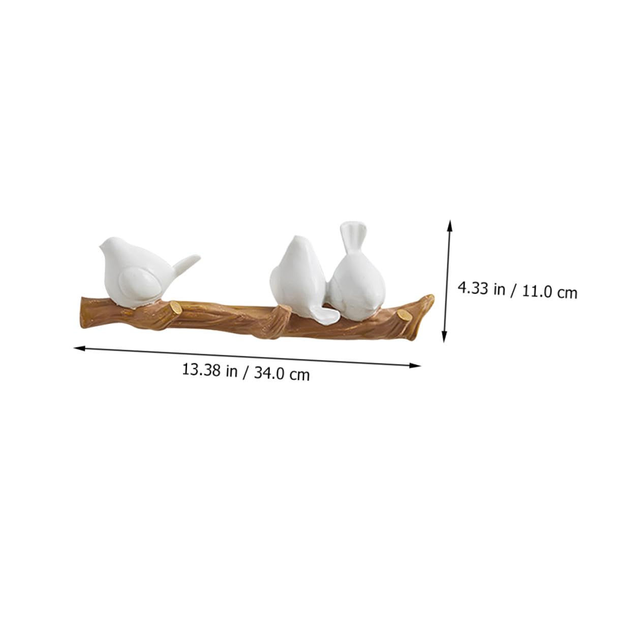 Gancho de Pájaro de Resina Blanco para Abrigos, Sombreros y Llaves
