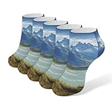 SMAZDFXX Calcetines de montaña y río, 5 pares, cortos, cómodos, sin novedades, de corte bajo, para mujer y hombre.