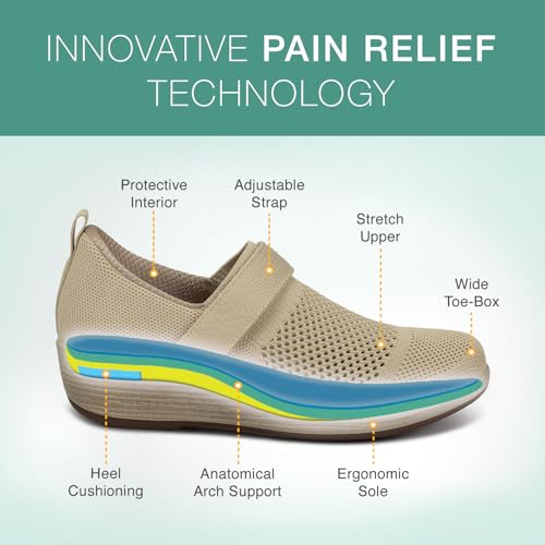 Orthofeet Women's Orthopedic Eve Wedge Shoe with Arch Support3