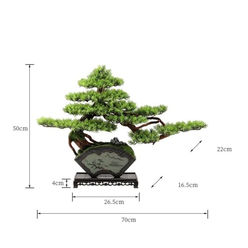 Plantas artificiales decorativas con plato de cerámica para mesa 3