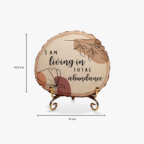 Image of MOTIVATIONAL GIFTS Abundance Wooden Motivational Quotes Table Decorative Gifts Wood Showpiece For Office Table Living Room