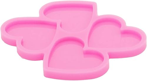 Miniatura 9 de 2 moldes de silicona de resina cuadrada de corazón para placa de identificación molde de resina epoxi para hacer joyas y colgantes agarre de