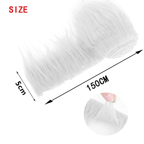 Faux Fur Fleece fabric, Plush White Fur Fluffy Craft fabric, Easter Toy Making DIY Craft Decoration