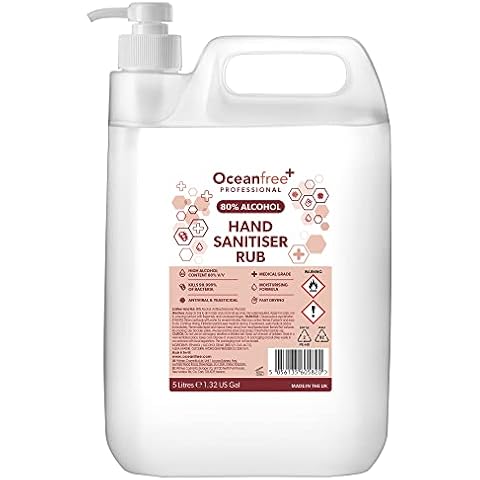 Ocean Free 80% Alcohol Hand Sanitiser Liquid Rub Cover