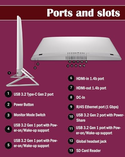 Image of Dell 27 All-in-One Desktop Computer, Core 7 150U(Up to 5.5 GHz), 27 inch FHD IPS Touch Display, Windows 11 Pro, 32GB DDR5, 1TB SSD, Wireless KB & Mouse, NVIDIA GeForce MX570A GDDR6, Wi-Fi 6E