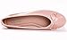 FEVERSOLE Women's Macaroon Colorful Memory Foam Cushion Insock Patent Ballet Flat Pink Size 8.5 M US