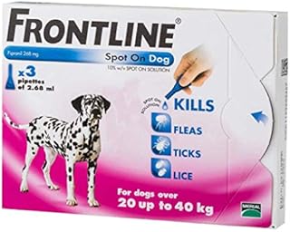 Leeway FRONTLINE SPOT ON LARGE DOG (3 PIP) 20~40KG FLEA TICK & MITE KILLS & PREVENTS (1X)
