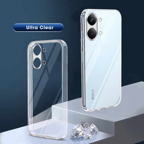 Image of Jkobi Silicone Back Cover Case for Poco X8 Pro Max 5G (Clear Shockproof Case with Camera Protection | Soft and Flexible | Transparent)