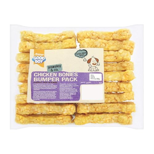 Good Boy - Munchy Chicken Bonies Bumper Pack - Dog Chews - A Perfect Treat or Reward - Pack of 18 - Dog Training Treats