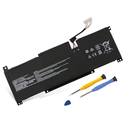 MULS BTY-M491 Laptop Battery for MSI Modern 15 A10M A10M-028DE A10RAS A10RB A10RD A11M A11SB A4M A4MW Summit B15 A11M Stealth 15M 11.4V 4600mAh White Connector