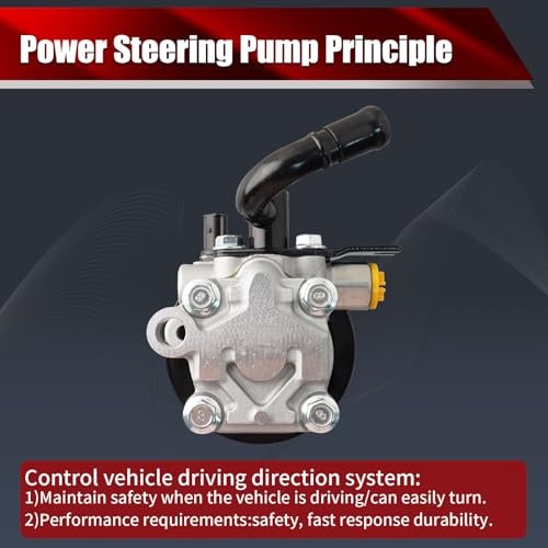 MACAX Power Steering Pump 571001E000 with Pulley and Sensor Port Compatible with Hyundai Accent 2006-2009 Kia Rio 2006-2011 Dodge Attitude 2006-2009 1.6L L4 Replaces 21-5473 96-5473 571001G000 by MACAX - Image 4