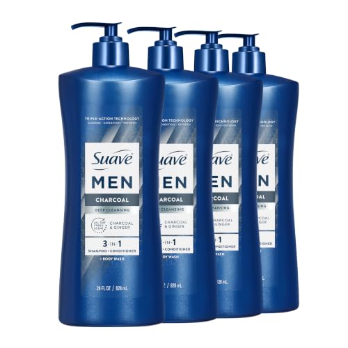 Suave Men Deep Cleansing 3-in-1 with Charcoal Powder