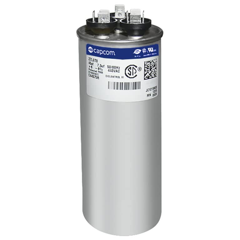 Compatible Replacement for TRADEPRO - TP-CAP-45/7.5/440R 45+7.5 MFD 440V Round Run Capacitor by JustCapacitors