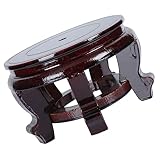 Base de sculpture en bois - ce support rond est suffisamment grand pour contenir un grand pot lourd ou un pot de fleurs, épaissi, résistant à la déformation et solide et durable, support de statue de bouddha