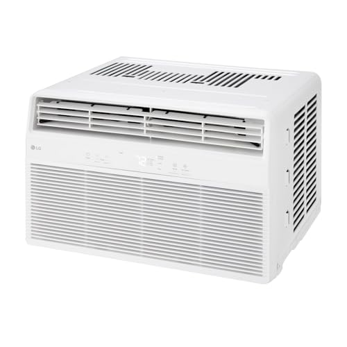 LG 6,000 BTU Window Air Conditioner, Cools 250 Sq.Ft. (10' x 25' Room Size), Quiet Operation, Electronic Control with Remote, 2 Cooling & Fan Speeds, 2-Way Air Deflection, Auto Restart, 115V