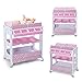Dreamade Fasciatoio Bagnetto per Neonati Piano Fasciaotio con Vaschetta per il Bagno per Bambini 85x64x92cm (Rosa)