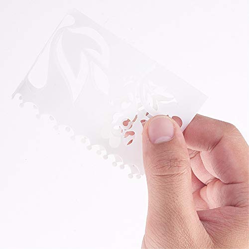 GORGECRAFT 16 stks Blad Stencils, 2 x 7 Plastic Bloem Schilderen Stencils Herbruikbare Stencils Sjablonen voor DIY… - Image 4