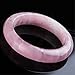 LiZiFang Genuine Pink Natural Rose Quartz Crystal Fashion Bangle Inner Diameter 58mm