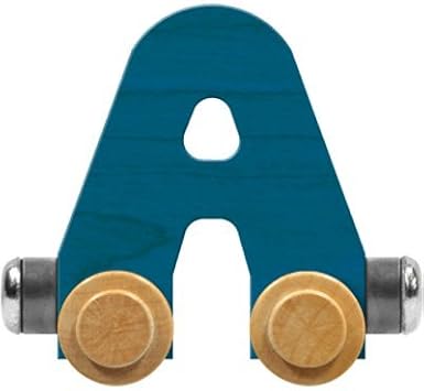 Maple Landmark NameTrains Bright Letter Car A - Made in USA Blue