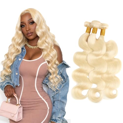 613 Blonde Body Wave Human Hair Bundles 20 22 24
