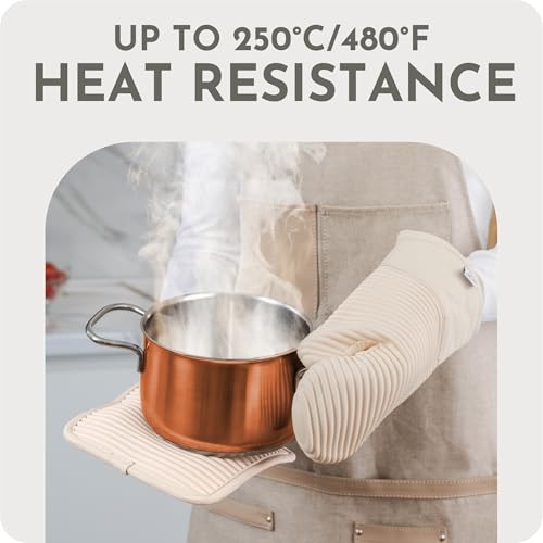 Gants de cuisine en silicone isolant pour éviter les brûlures de cuisson - 4