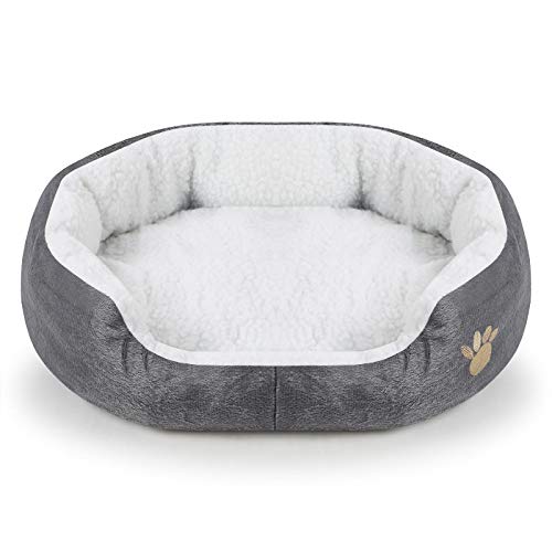CUASEN Pet kennels Pet Supplies All Seasons Universal Dog and cat kennels Lamb Fleece kennels Grey