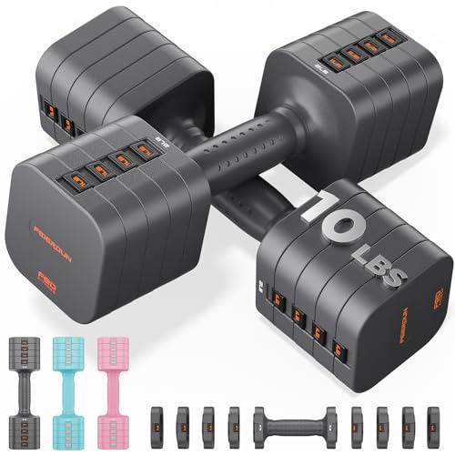 FEIERDUN 5-in-1 Adjustable Dumbbell Set for Women