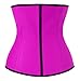 Charmian Women's Latex Waist Training Underbust Corset Weight Loss Body Shaper Pink Large