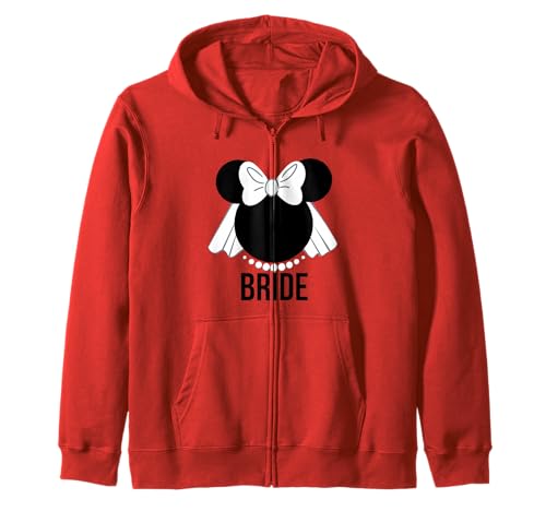 Mickey Minnie Bride Zip Hoodie veste à capuche de mariage Disney pour jeune mariée