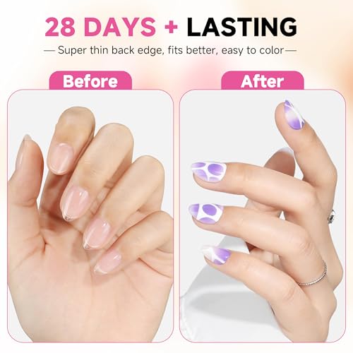 Image of UNA GELLA Extra Short Almond Nail Tips 312pcs XS Short Almond Gel Nail Tips