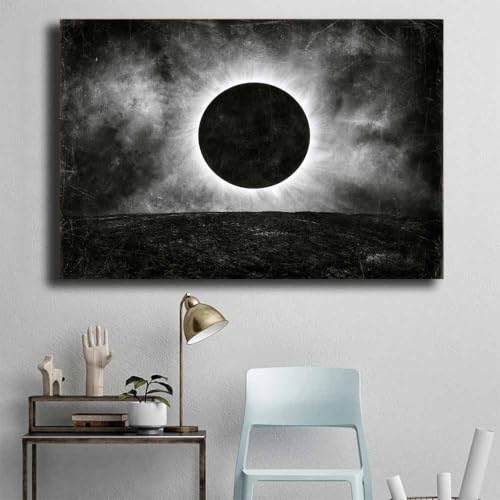 Toile de décoration murale éclipse encadrée aux finitions soignées 20x30cm - 4
